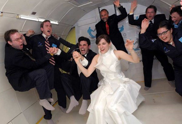 The zero gravity wedding