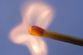 Flame in wind