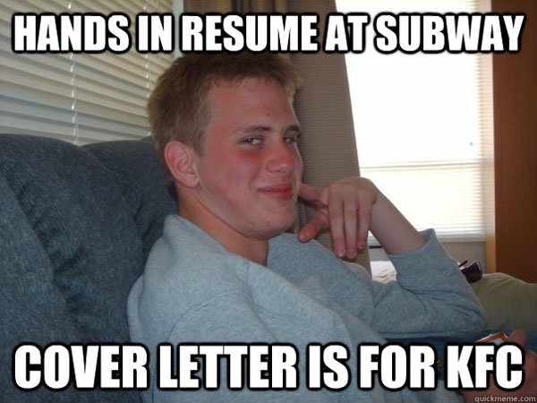 After a while, you end up sending resumes to job offers that don’t even match your job profile