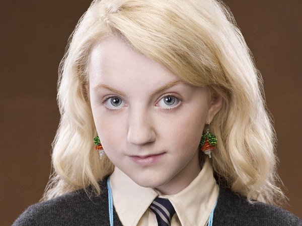 Evanna Lynch as Luna Lovegood in the Harry Potter series