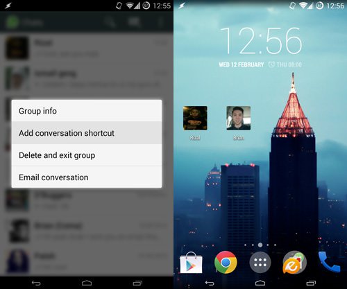 Conversation Shortcut
