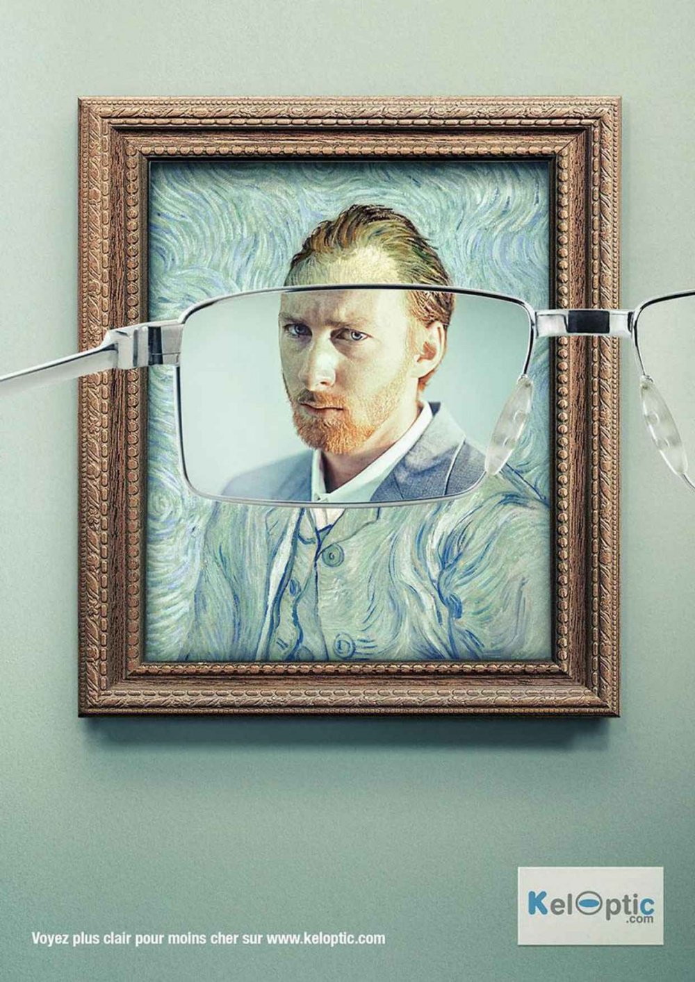 Behind the glasses