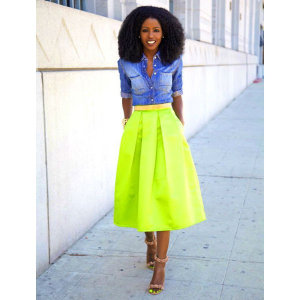 Bright Midi Skirt